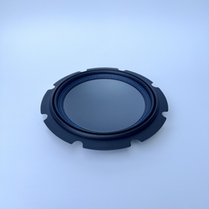 Altavoz para coche de 8 pulgadas, cono de altavoz gris oscuro, borde de goma de papel con costura de color azul - Product Image 3