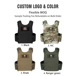 Gilet Tactique Noir Molle Porte-Plaques Imperméable en Oxford Protecteur OEM ODM pour Entraînement en Extérieur - Product Image 3