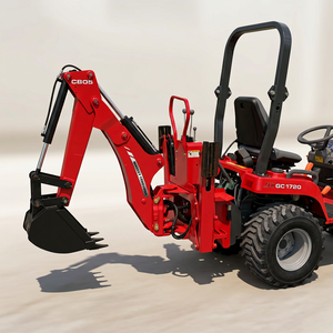 รถแทรกเตอร์ล้อยาง Massey Ferguson GC1720 พร้อมอุปกรณ์ตักดินด้านหน้าและอุปกรณ์ขุดดินด้านหลัง สำหรับเครื่องยนต์ 40 แรงม้า สีแดง มือสอง - Product Image 4