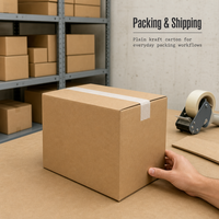 Boîtes d'expédition carrées en carton ondulé 3 plis robustes en gros, en stock, boîtes de déménagement plates personnalisées pour l'emballage e-commerce