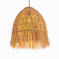 Lampes suspendues en rotin et fer durables |   Aires de repas intérieures/extérieures résistantes aux intempéries Ampoule E27 3500K 220V AC