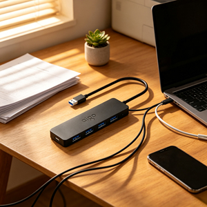 Hub de Expansión Multipuerto USB 3.0 Ligero, Divisor USB Plug & Play Compatible con Windows, <span class=keywords><strong>Mac</strong></span> <span class=keywords><strong>OS</strong></span>, Laptop y Escritorio - Product Image 1