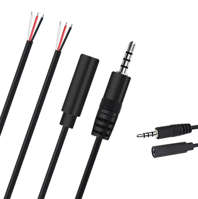 3.5mm Audio Cord Heavy Duty Male to Female Extension Cable for Audio System Factory Wholesale Customizable Packaging