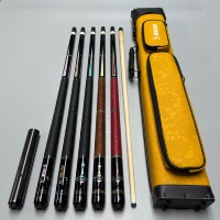 Queue de billard professionnelle SaiDi Future Chess Series Premium avec incrustation réelle, 19 oz, pointe de 11,8 mm, enveloppe en cuir, étui et rallonge
