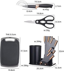 Ustensiles de cuisine en silicone 19 pièces, spatule de cuisson double niveau, cuillère, couteau à découper à tête électrolytique, support de rangement, seau de rangement - Product Image 6