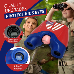 Jumelles SECOZOOM America pour enfants, observation des oiseaux, randonnée, verre optique 8x, prisme BAK4 Porro pour l'astronomie - Product Image 2