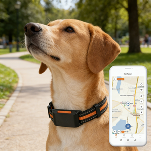 Collar con Rastreador GPS para Mascotas USMILEPET, Resistente al Agua IP67, Rastreo en Tiempo Real, Monitoreo de Actividad y Voz Bidireccional para Perros y Gatos - Product Image 1