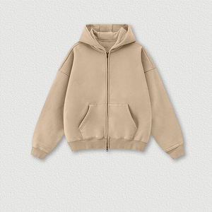 W0161 Sudadera con capucha de alta calidad, 360 g/m², con lavado a la piedra, relieve 3D, efecto desgastado, flocado, forro polar de invierno, estampado con cremallera y bordado 3D - Product Image 6