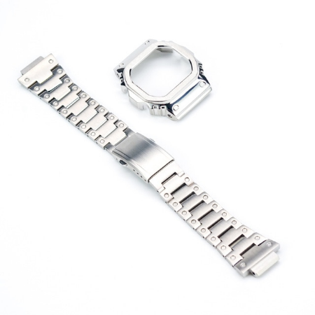 DW5600 Modification Mod Stainless Steel Strap Band DW-5600 Watch Bezel Metal Watch case for Casio G Shock
