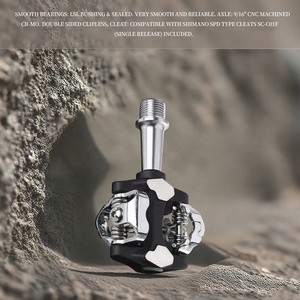 LEWEE Pédales autobloquantes en alliage d'aluminium avec roulement scellé pour SPD MTB Crampons Axe de pédale de vélo pour vélos de route - Product Image 5