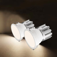 Spot encastré rond en aluminium anti-éblouissement, chrome, LED, éclairage décoratif intérieur, OEM, ODM