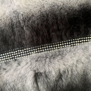 Abrigo de piel de conejo auténtica de China para mujer, abrigo de piel de conejo Rex, <span class=keywords><strong>Chinchilla</strong></span>, Popular, venta al por mayor - Product Image 5