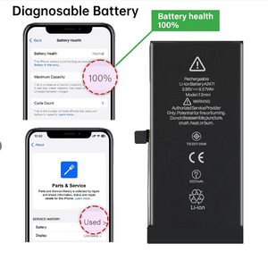 12 Mini 2227mAh 0-Cycle 100% Health No Popup Solderless Diagnostics <b>Battery</b> for iPhone 12 Mini CE RoHS - Product Image 1