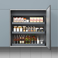 Étagère de rangement électrique relevable, panier de rangement coulissant pour cuisine avec interrupteur à haute sensibilité tactile, pour armoires murales