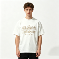 T-shirt DTG personnalisé Kornit, lettrage étoile en strass, streetwear, fabrication OEM