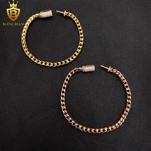 Bracciale e Collana Iced Out Franco in Argento Sterling 925 con Moissanite VVS, Catena a Corda, Stile Hip Hop, Prezzo all'Ingrosso di Fabbrica, 4mm - Product Image 6