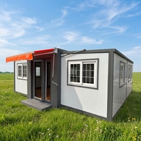 Maison conteneur préfabriquée extensible en acier de 20/40 pieds, type Granny Flat australien, petite villa préfabriquée à deux chambres avec cuisine