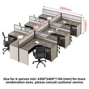 Design moderno sedia scrivania da ufficio combinazione con titolare di carta pannello di legno Workstation per azienda personale dipendente per il lavoro di Computer - Product Image 5