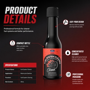 <span class=keywords><strong>Nettoyant</strong></span> pour système d'alimentation en carburant de <span class=keywords><strong>moto</strong></span> Glodway 60 ml, additif <span class=keywords><strong>essence</strong></span>, éliminateur de dépôts de carbone, formule concentrée, soin de performance - Product Image 1
