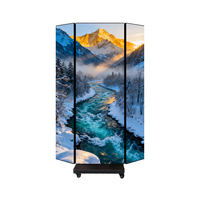 Pantalla LED Publicitaria Digital P2.5 P1.5 GOB Plegable para Interiores, Doble Cara, Tres LED, Póster Plegable, Pantalla LED Plegable