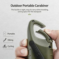 Lampe torche LED solaire rechargeable USB-C à manivelle, étanche, avec porte-clés pour les situations d'urgence en extérieur et le camping