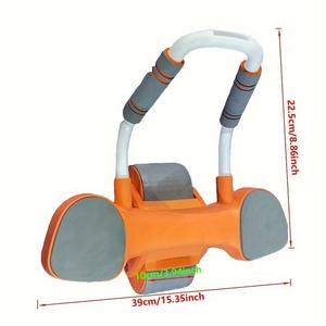 Roue abdominale à rebond automatique avec support pour les coudes pour l'entraînement du tronc, utilisation à domicile, rouleau d'exercice abdominal - Product Image 1