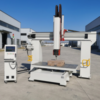 Routeur CNC pour le bois Hiteco à haute précision, 5 axes, entraînement par vis à billes, conception 3D unique, haute rigidité, moteur AC380V/50HZ 9.0kW