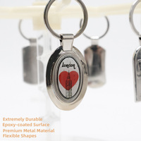Großhandel Blank Plain Schlüssel bund Runde geformte benutzer definierte Laser-Logo Luxus Souvenir Made Metallring zum Drucken Schlüssel bund Zubehör