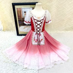 Robe de tutu de ballet romantique espagnole noire AL-R0812 pour filles, style occidental à la mode pour les spectacles et les entraînements - Product Image 1