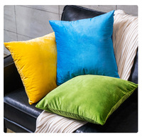 Coussin nordique en velours de couleur unie, 1pièce, oreiller moderne, efficace, pour canapé bureau, taille, de chevet