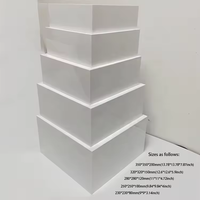 Présentoirs carrés en acrylique pour buffet, lot de 5 pièces, couleur personnalisable, pour gâteaux et snacks