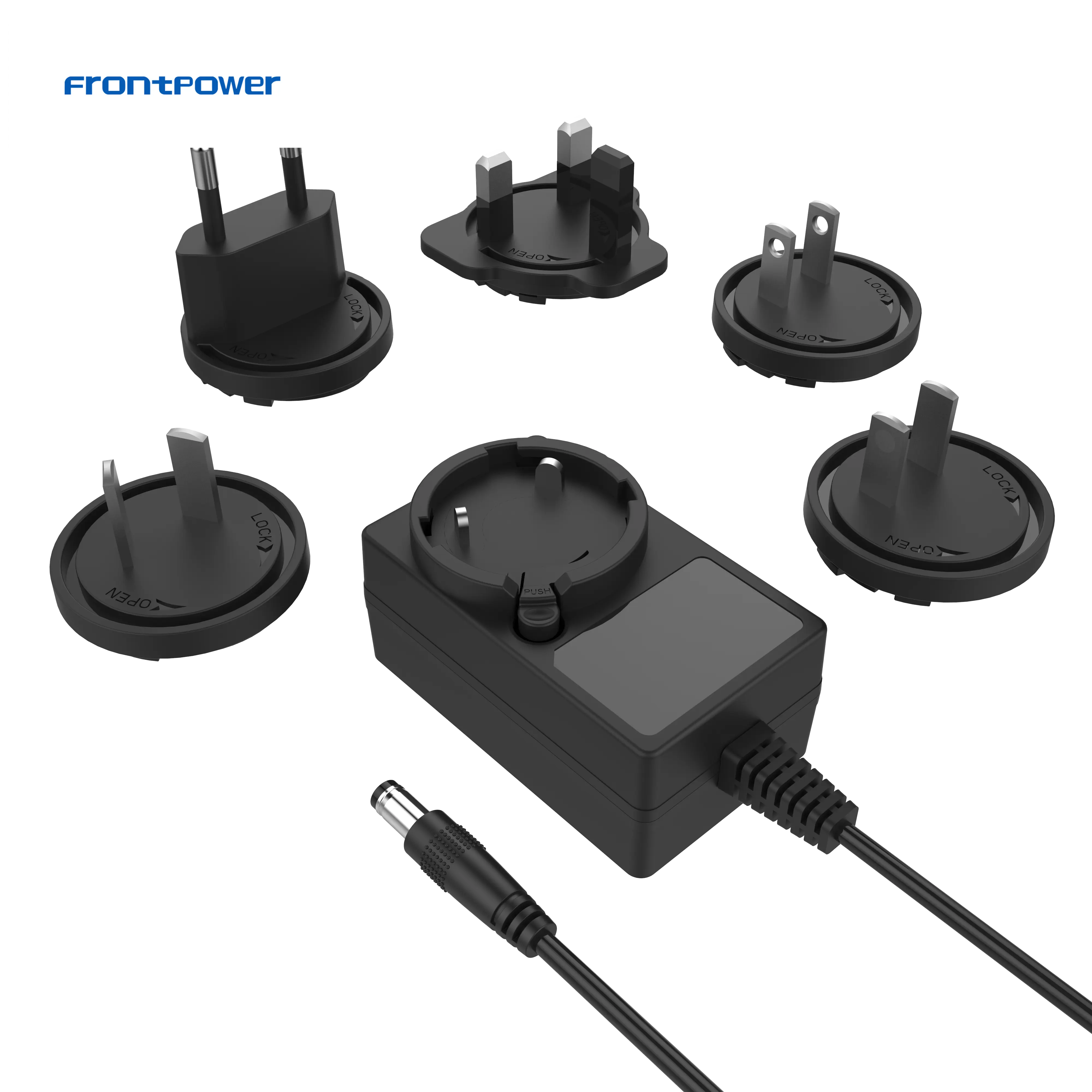 Frontpower 15V 2A abd ab İngiltere AU LED KC BIS hint değiştirilebilir fiş adaptörü güç adaptörü için LED difüzör güvenlik kamerası kutu