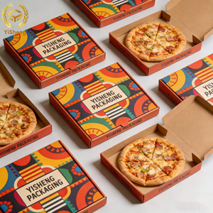 Caja de <span class=keywords><strong>Pizza</strong></span> de Lujo Resistente al Calor, Caja de Cartón para <span class=keywords><strong>Pizza</strong></span> con Logotipo Personalizado para Entrega <span class=keywords><strong>a</strong></span> <span class=keywords><strong>Domicilio</strong></span> de <span class=keywords><strong>Pizza</strong></span> Caliente y Fresca - Product Image 2