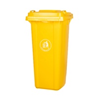 Grande poubelle de cuisine de 120 litres Poubelle en plastique avec roues et couvercles Poubelle verte