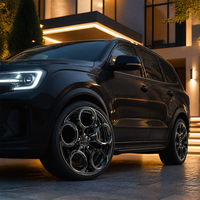 Jantes forgées noires à 5 trous, 3 pièces, 22x12 5x120 ET35 6061 T6, jantes profondes personnalisées pour Land Rover