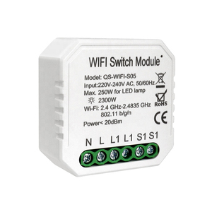 Interruptor Inteligente para Automatización del Hogar, Conectado a <span class=keywords><strong>Internet</strong></span>, 10A, Material de PC, Interruptor de Alimentación de 220V, Módulo de Interruptor WiFi Mini de 1 Canal - Product Image 1