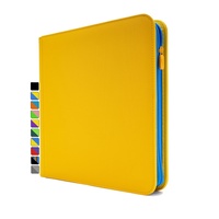 Carpeta con 12 Bolsillos para Tarjetas, Capacidad para 384 Tarjetas, Estuche de Almacenamiento para Tarjetas de 3 x 4 Pulgadas