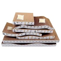 Planche à gratter pour chats de luxe Arbre à chat avec boule à gratter en papier de bois emballé dans un carton Jouet parfait pour chats