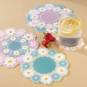 Tapis isolant pour la maison, dessous de plat floral en PVC souple, tapis épais pour bol, sets de table pour la salle à manger - Product Image 2