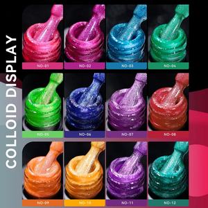 JTING - Colección de Esmaltes de Uñas de Gel de Ojo de Gato con Diamantes de Neón de 12 Colores, Efectos Fuertes y Calidad Superior, Marca Privada, Muestras Gratis, Diseño - Product Image 4