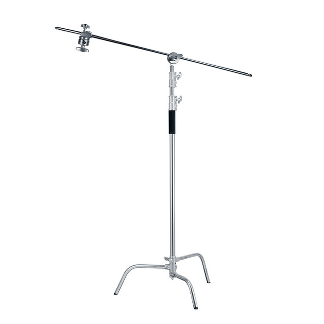 Large Studio Multi-Functional Magic Leg Photography Light Stand C-Type Stainless Steel Tripod with Shooting Bracket
