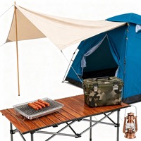 Table pliante légère en acier carbone de 120 cm pour le camping, table à roulettes, hauteur réglable, pour meubles d'extérieur, groupe, pique-nique, marché