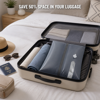 Bolsa de Almacenamiento al Vacío de Nailon TPU Impermeable para Viajes, con Válvula de Aire Unidireccional, Organizador de Ropa, Ahorrador de Espacio para Equipaje
