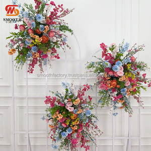 Decoración LEDA para Eventos y Fiestas, Camino de Mesa con Flores Coloridas, Arreglo Floral Artificial para Bodas - Product Image 2
