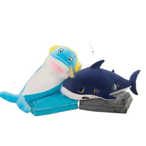 AIFEI TOY New Cute Blanket Ocean Cushion Whale Shark Doll Pillow Air Conditioner Birthday Gift