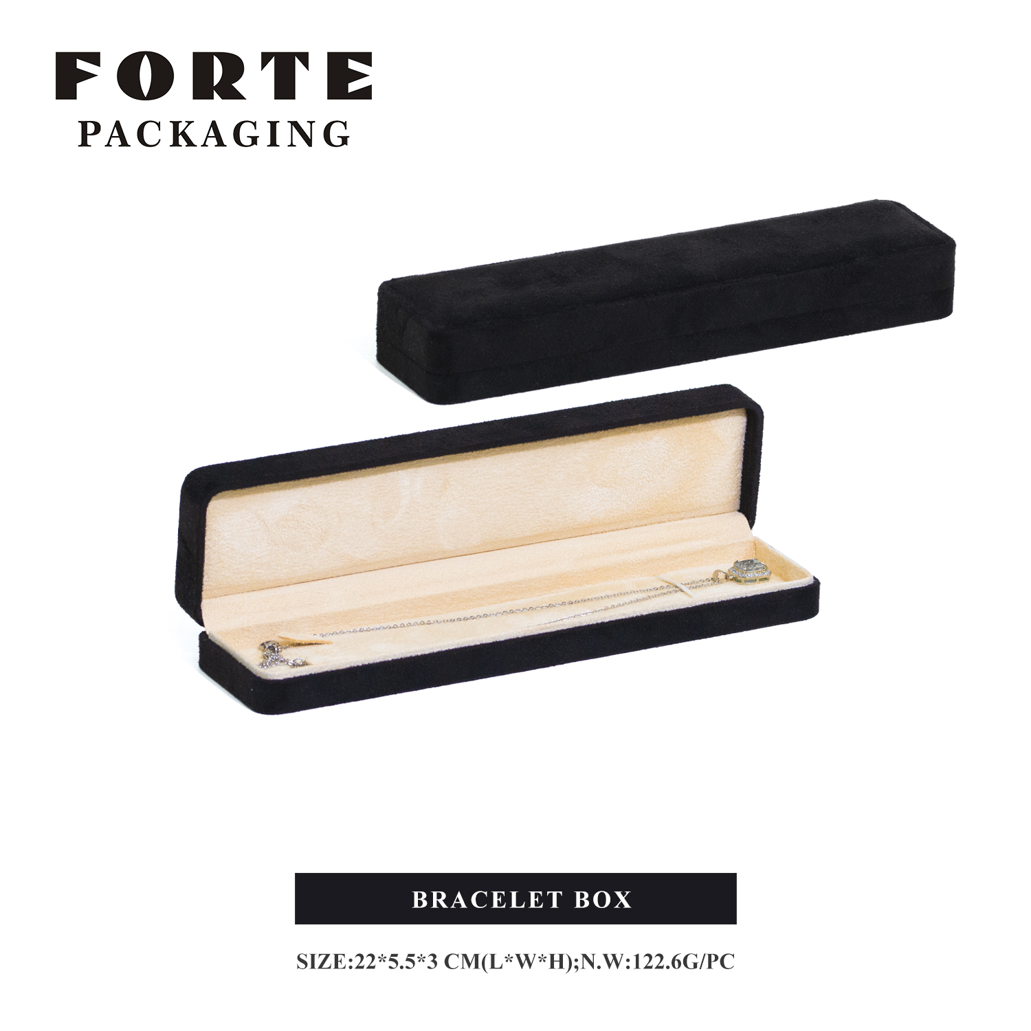 Caja para pulsera larga.