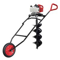 MUCHEN AG63 Tarière thermique industrielle et polyvalente pour le bricolage, 63 cm³, 4 temps, haute puissance, avec couple maximal de 48,97 lb-pi
