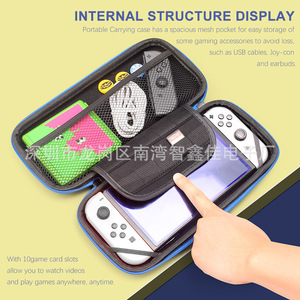 <b>Switch</b> Oled EVA Hard <b>Case</b> Storage Bag For <b>Nintendo</b> <b>Switch</b> Oled Console <b>Protective</b> Cover With Zipper Design - Product Image 3