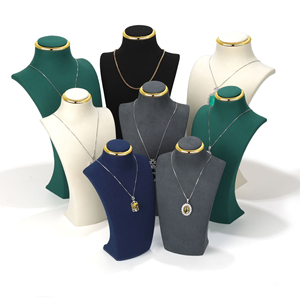 Flat Dummy Holder Big Color Linen Black Earring Neck Set Necklace <strong>Mannequin</strong> Huge Jewelry Jewellery Bust Prop Stand Display For - Product Image 1