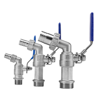 WZ304 acier inoxydable 1/4 '1/2' 3/4 '1' robinet à tournant sphérique contrôle du débit d'eau à 2 voies/vanne de vidange OEM personnalisable
